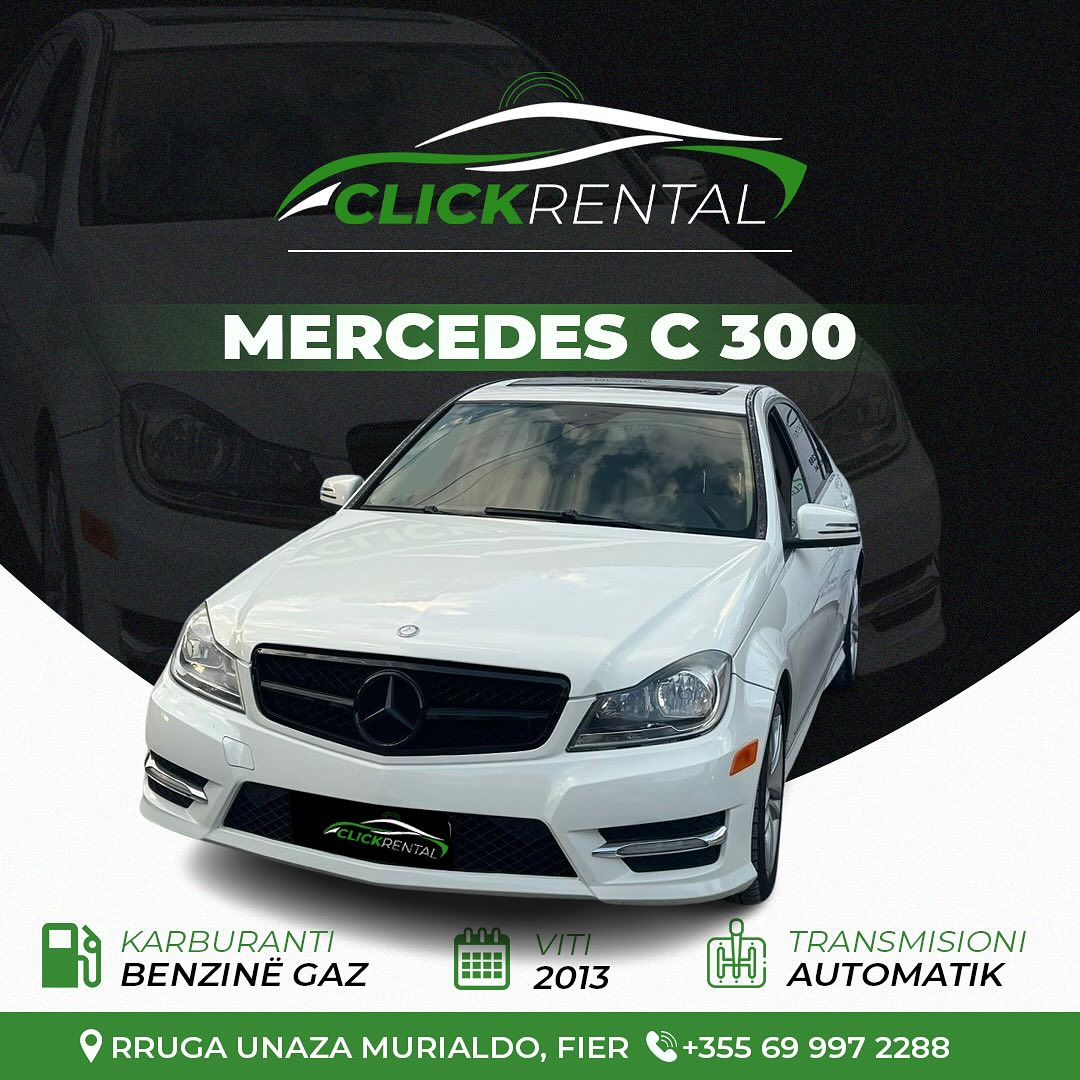 Mercedes C-Class 300 2013 me qera - makina me qera Fier - ClickRental