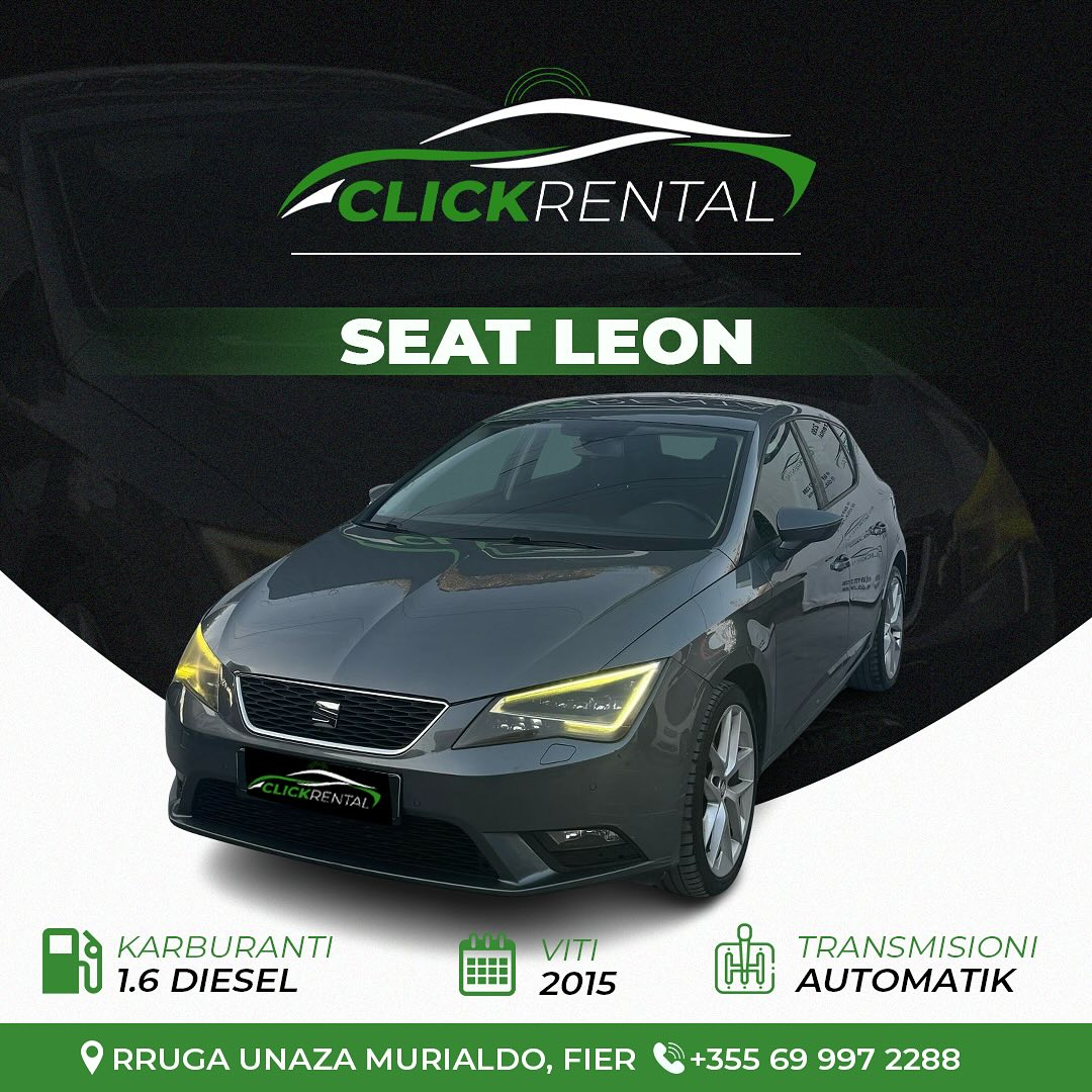 Seat Leon 2015 me qera - makina me qera Fier - ClickRental